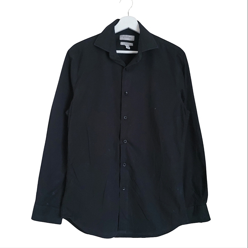 Le Chateau Black Button Down Shirt Size Small